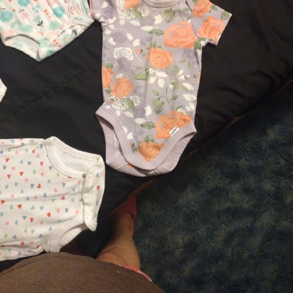 Cloud Island Floral and Patterned Bodysuits - Pink, Purple, White - Picture 4 of 13